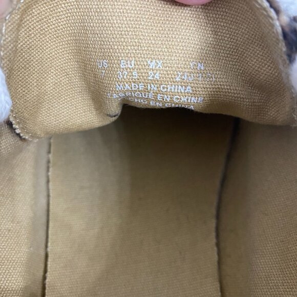 American Eagle Faux Calf Hair Leopard Print Chunky Platform Sneakers, Size 7 - Picture 10 of 11